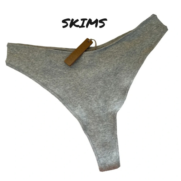 SKIMS Heather Grey Thong Size 2X BNWT - Picture 1 of 4